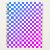 rose et bleu À damiers planificateur 2025 (Devant)