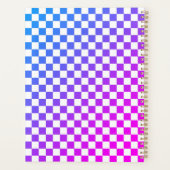 rose et bleu À damiers planificateur 2025 (Dos)