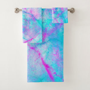 Rose et bleu bonbon à l'aquarelle