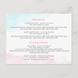 Rose et bleu d'aquarelle des cartes   de