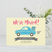 Rose et Bleu Nous avons déplacé Faire-part de dépl (Debout devant)