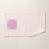 Rose et bleu personnalisés (Serviette à main)