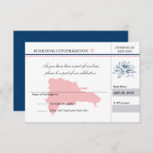 Rose et Bleu République dominicaine RSVP (Devant / Derrière)