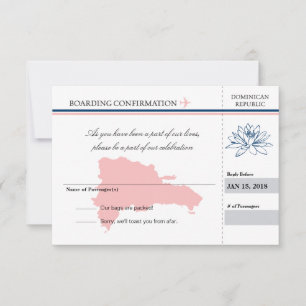 Rose et Bleu République dominicaine RSVP