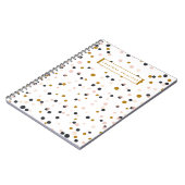 Rose et carnet personnalisé par confettis d'or (Côté gauche)