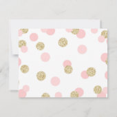 Rose et cartes de Merci de confettis de parties (Dos)