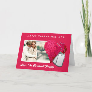 Rose et chien Tags Valentines Carte de jour