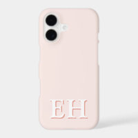 Rose et Corail | Monogramme Initial Minimaliste Mo