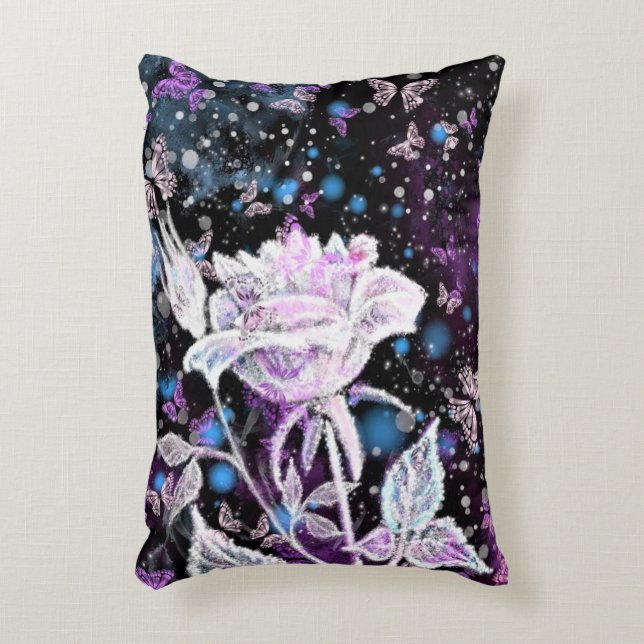 Rose et Coussin de papillons (Devant(Vertical))