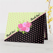 Rose et Dahlias Cartes de remerciements (Fleur jaune)