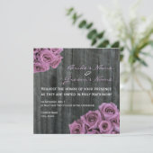 Rose et Faire-part de mariage Barnwood (Debout devant)