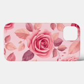 Rose et feuille motif iPhone / coque ipad (Verso (horizontal))