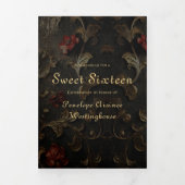 Rose et Gold Sweet 16 Party Invitation (Page de couverture)