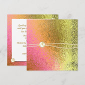 Rose et invitation d'anniversaire de dames de (Devant / Derrière)