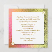 Rose et invitation d'anniversaire de dames de (Dos)