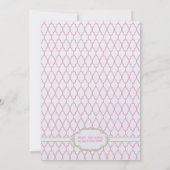 Rose et invitation de baptême de baptême d'or (Dos)