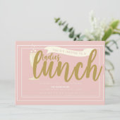 Rose et invitation de déjeuner de dames d'or (Debout devant)