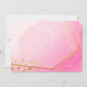 Rose et invitation de fête d'anniversaire d'or (Dos)