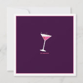 Rose et invitation de partie de Martini (Dos)