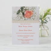 Rose et Lace Faire-part de mariage (Debout devant)