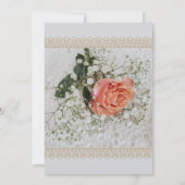 Rose et Lace Faire-part de mariage (Dos)