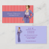Rose et lavande de carte de visite de mode (Devant / Derrière)