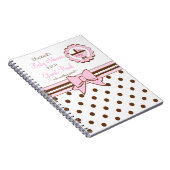 Rose et livre d'invité de douche de Brun-Bébé (Côté Droit)