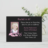 Rose et noir sucré 16 Invitation (Debout devant)