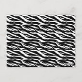 Rose et noir Zebra Ver. 2 Numéro de table Mariage (Dos)