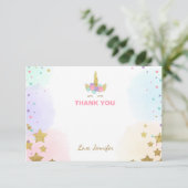 Rose et or de carte de remerciements de visage de (Debout devant)