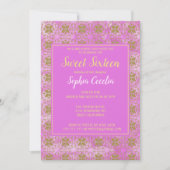 Rose et or doux 16 Invitation (Devant)