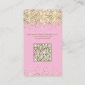 Rose et or | Mini VIP Invitation d'anniversaire (Dos)
