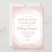 Rose et or Rose noir Faire-part de mariage magnéti (Recto)