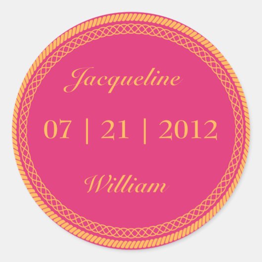 Rose et orange Fluorescent / Étiquettes néon (Devant)