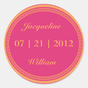 Rose et orange Fluorescent / Étiquettes néon