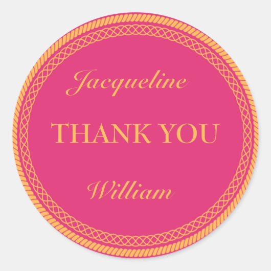 Rose et orange Fluorescent / Étiquettes néon (Devant)