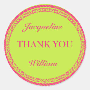 Rose et orange Fluorescent / Étiquettes néon