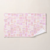 rose et orange Géométrique (Serviette à main)