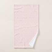 Rose et points blancs (Serviette à main)