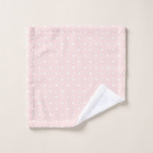 Rose et points blancs (Gant de toilette)