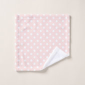 Rose et points blancs (Gant de toilette)