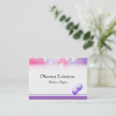 Rose et pourpre monte en ballon le carte de visite (Debout devant)