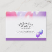 Rose et pourpre monte en ballon le carte de visite (Dos)