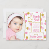 Rose et premier carte de remerciements (Devant)