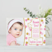 Rose et premier carte de remerciements (Debout devant)