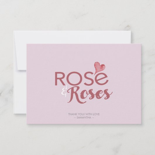 Rosé et Rose le Merci de la Saint Valentin (Devant)