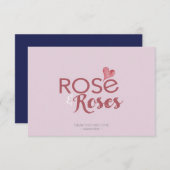 Rosé et Rose le Merci de la Saint Valentin (Devant / Derrière)