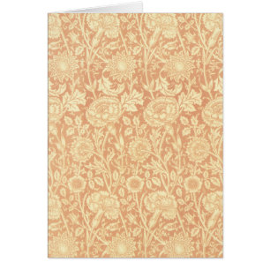 Rose et rose par William Morris, fleurs vintage