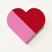 Rose et rouge "Love Heart Carnet spirale en forme (Dos)