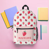 Rose et Rouge Sac à Dos Imprimé Fille